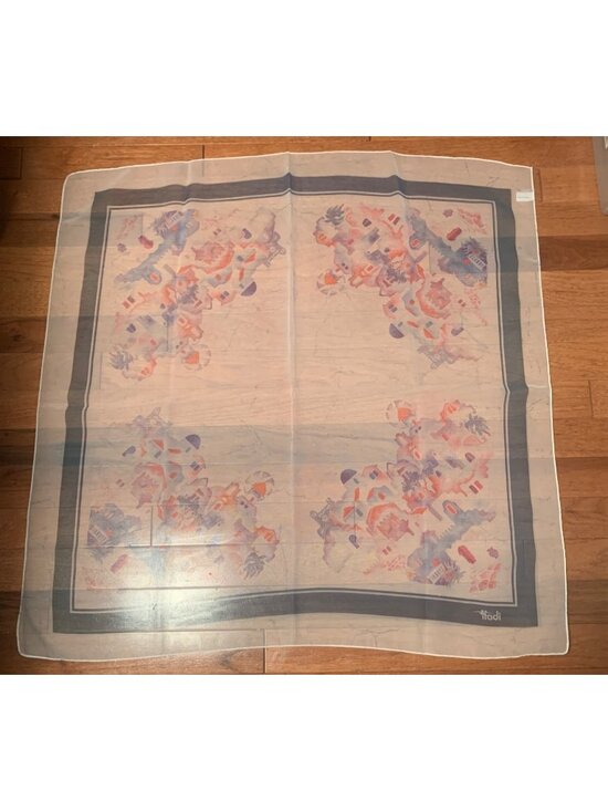 Tia Di | Accessories | Tia Di Square Silk Scarf 29 Watercolor Abstract ...